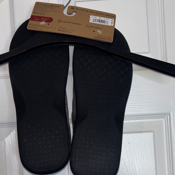 Dearfoams Charcoal Memory Foam Slippers - Picture 4 of 4